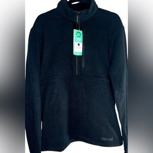 NWT Marmot Mountain Works Drop Line Black 1/2 Zip Fleece Pullover Men's XL